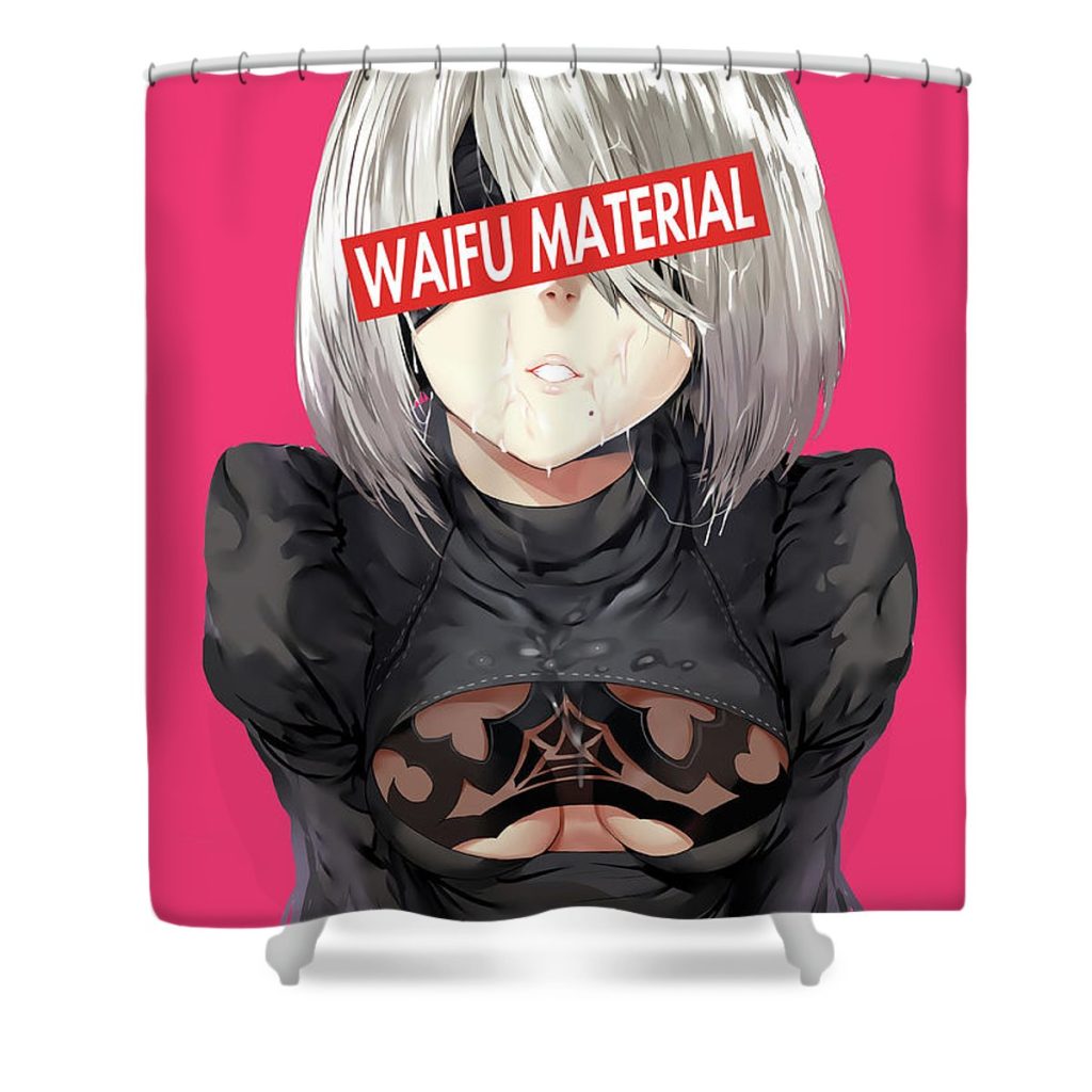 1 b2 nier automata waifu anime manga series fanart hentai ahegao oppai mad lab - Anime Shower Curtain Shop