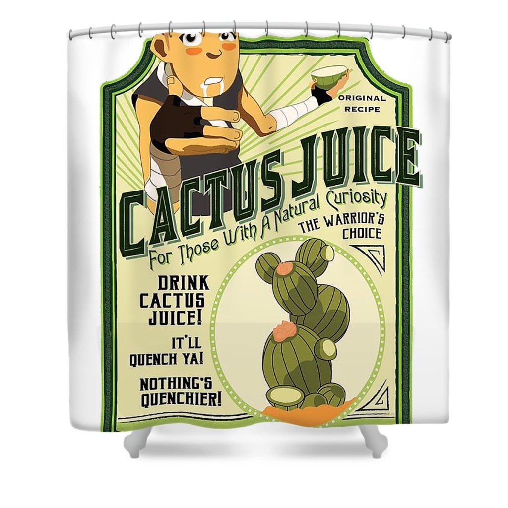 1 cactus juice sokka ralph hile transparent - Anime Shower Curtain Shop