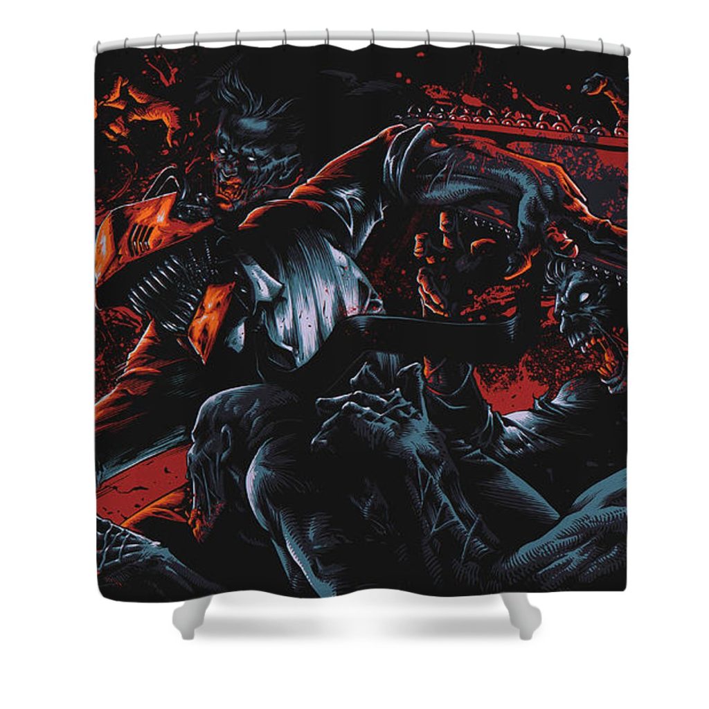 1 chainsaw man nguyen hai - Anime Shower Curtain Shop