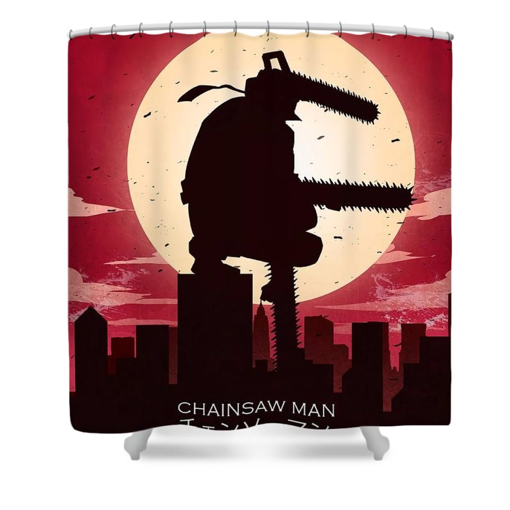 1 chainsaw man poster phillips lee - Anime Shower Curtain Shop