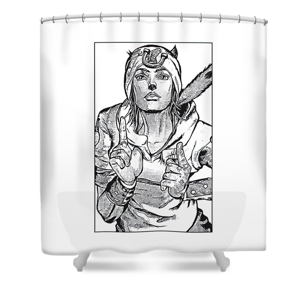 1 johnny joestar jojos bizarre adventure kms byzet transparent - Anime Shower Curtain Shop