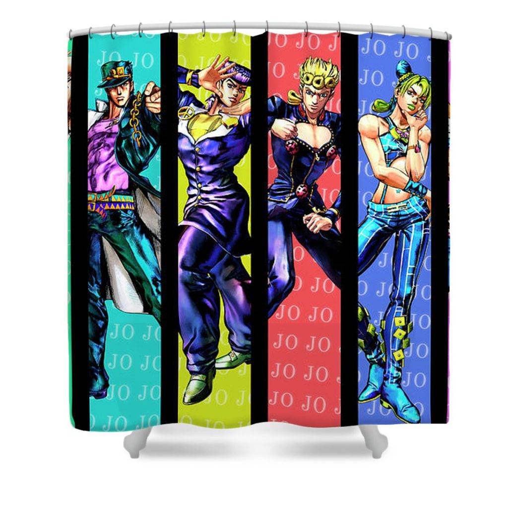 1 jojo s masculine evangeline schimon - Anime Shower Curtain Shop