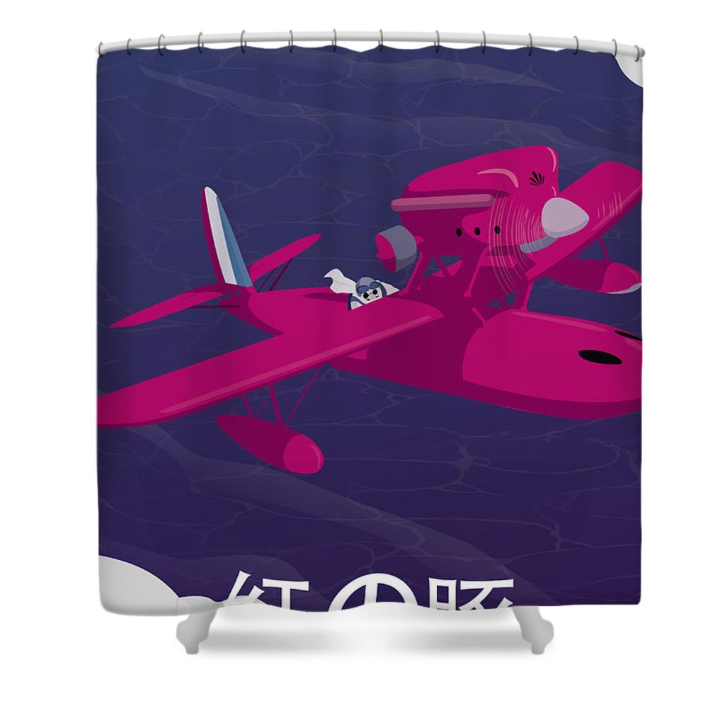 1 porco rosso ross branchette - Anime Shower Curtain Shop