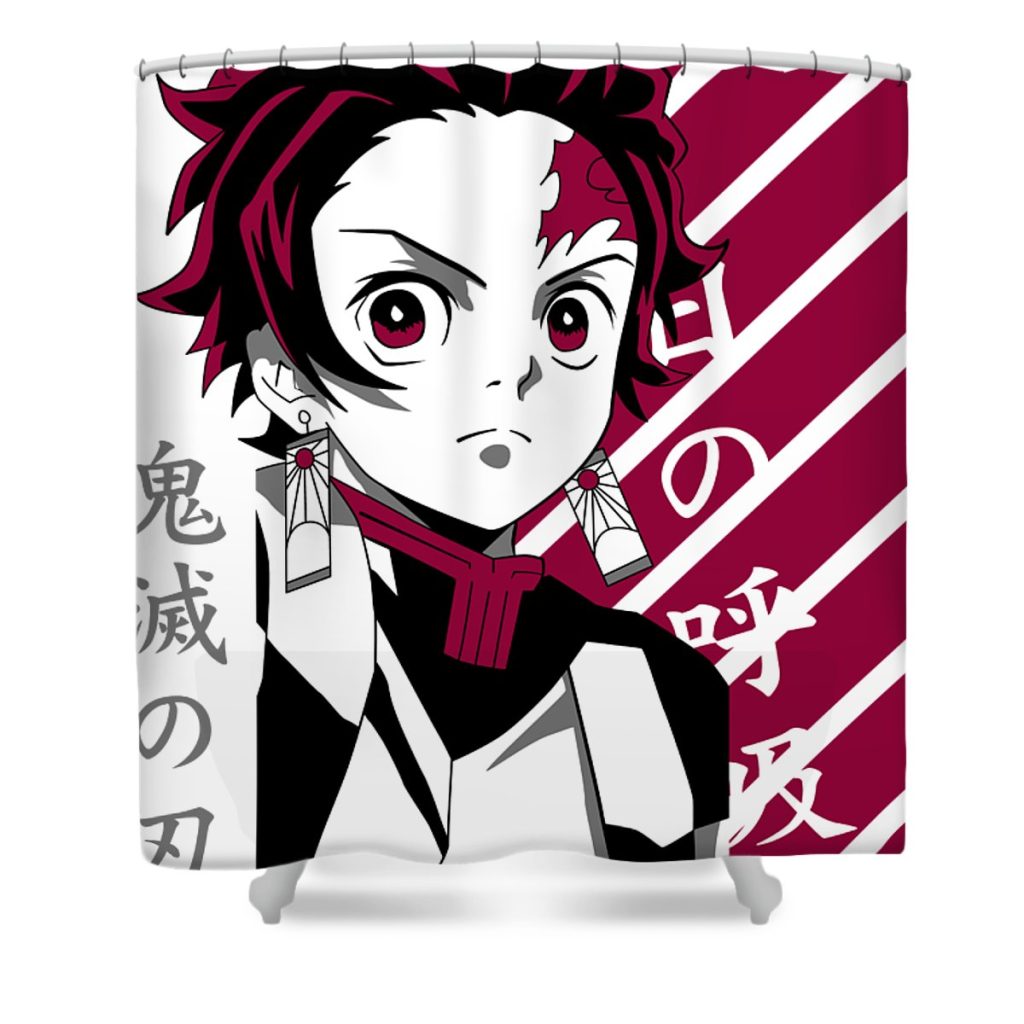 1 tanjiro gab fernando transparent - Anime Shower Curtain Shop