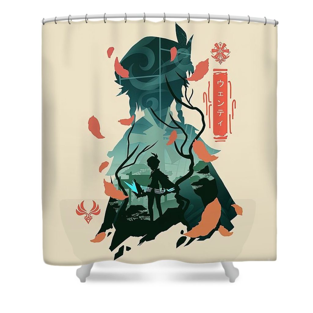 1 venti genshin impact allen mary - Anime Shower Curtain Shop