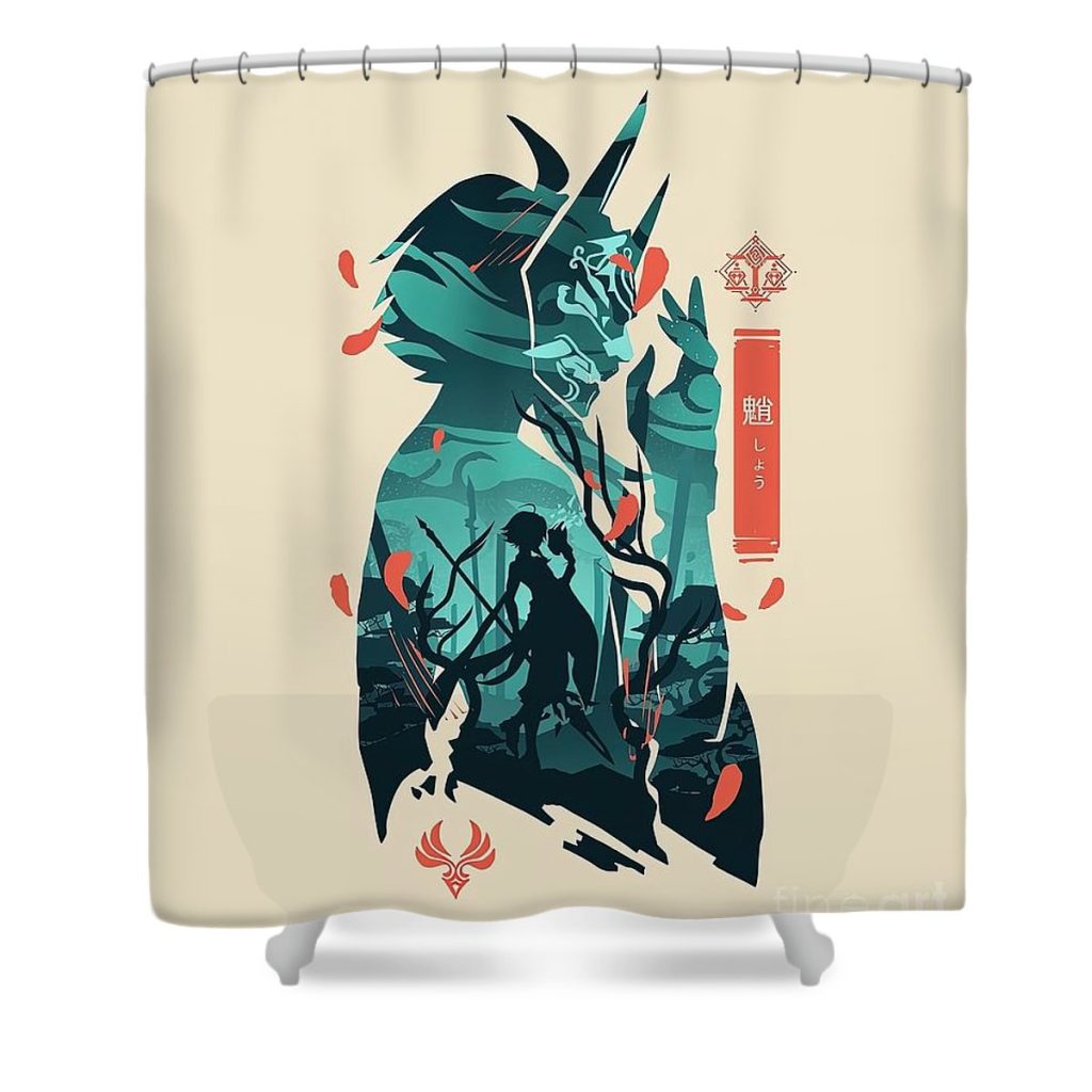 1 xiao genshin impact jessica muhammad - Anime Shower Curtain Shop