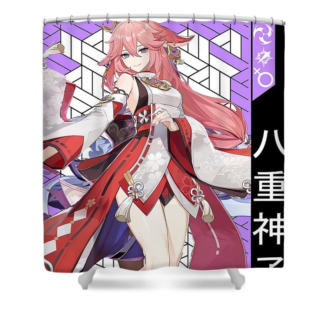 1 yae miko genshin impact chapman stewart - Anime Shower Curtain Shop