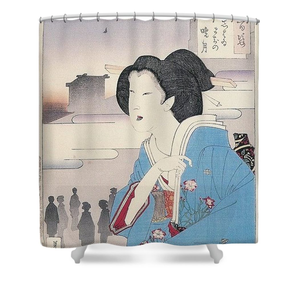 100 theater district dawn moon shibaimachi no akatsuki yoshitoshi eloisa mannion - Anime Shower Curtain Shop