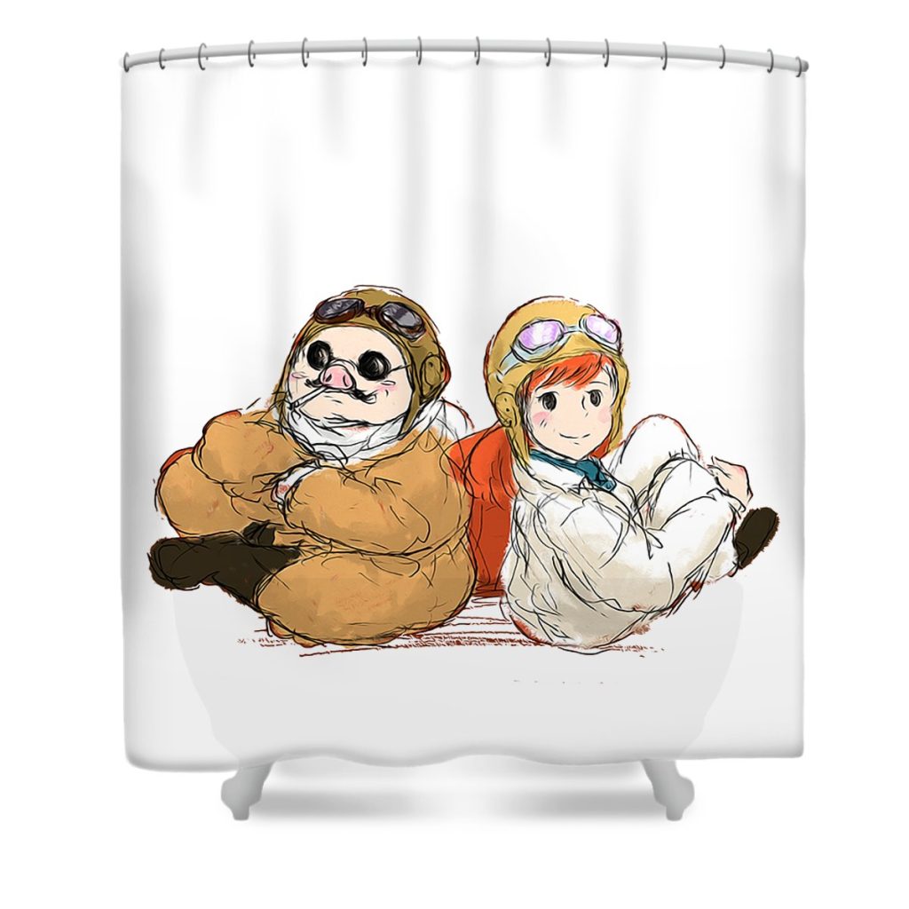 14 porco rosso illone lalal transparent - Anime Shower Curtain Shop