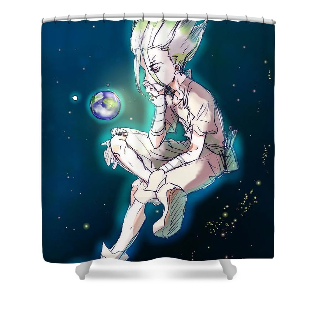 17 senku ishigami nguyen hai - Anime Shower Curtain Shop