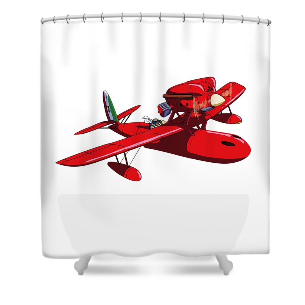 18 porco rosso lay stwo transparent - Anime Shower Curtain Shop