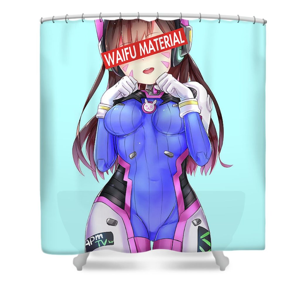 2 dva overwatch waifu anime manga series fanart hentai ahegao oppai mad lab - Anime Shower Curtain Shop