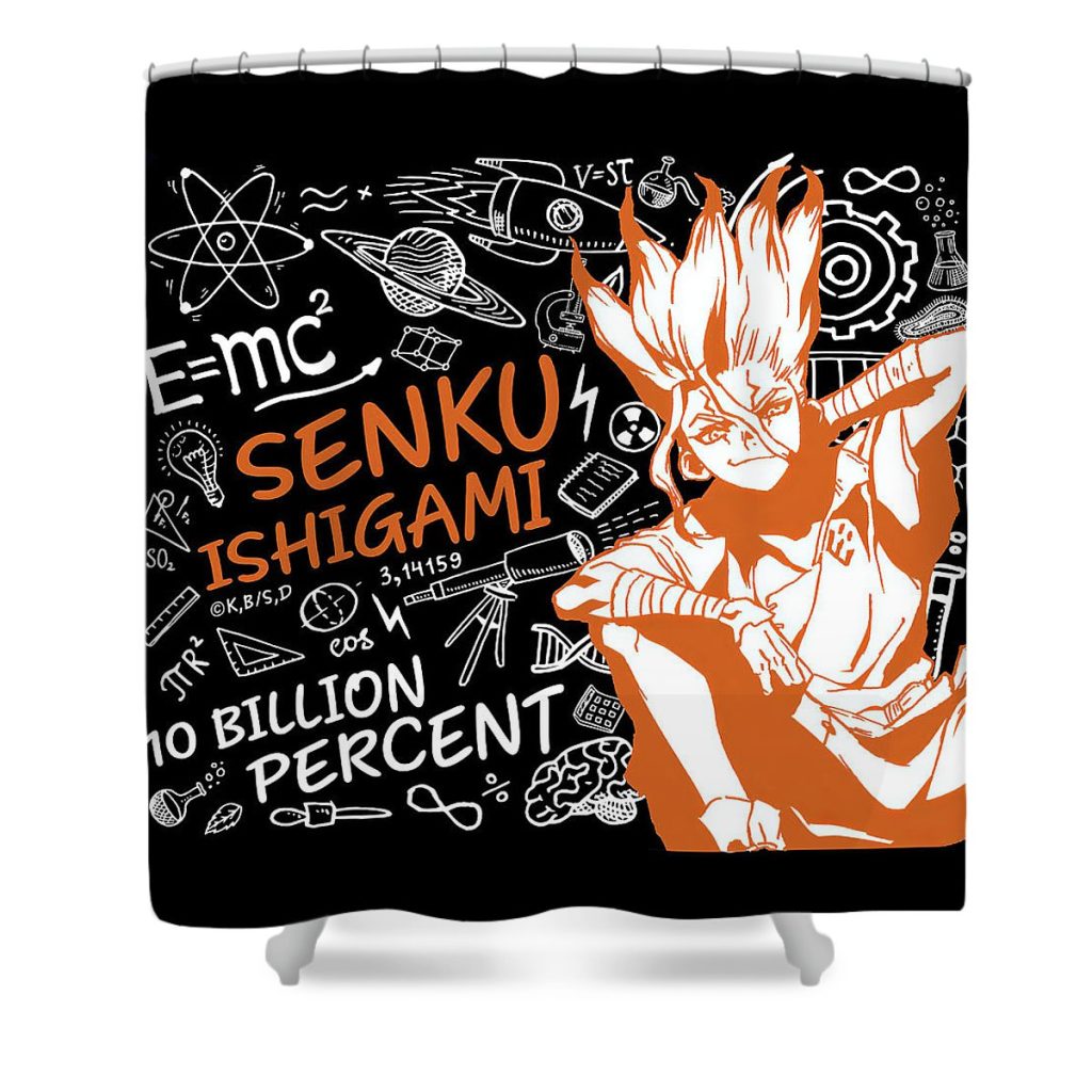 2 senku ishigami nguyen hai - Anime Shower Curtain Shop