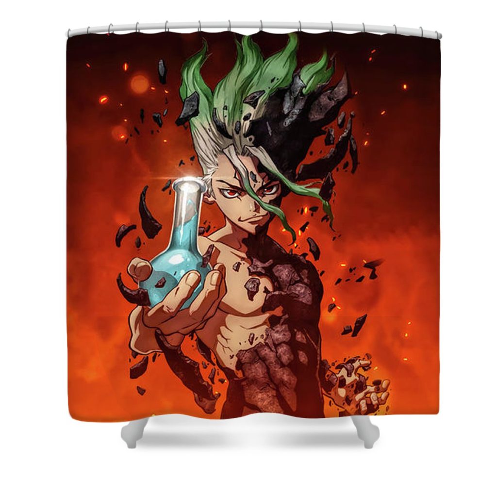 23 senku ishigami nguyen hai - Anime Shower Curtain Shop