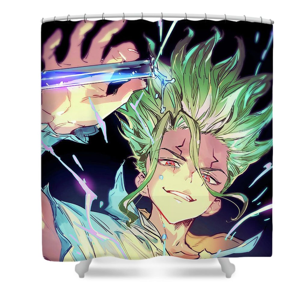 28 senku ishigami nguyen hai - Anime Shower Curtain Shop