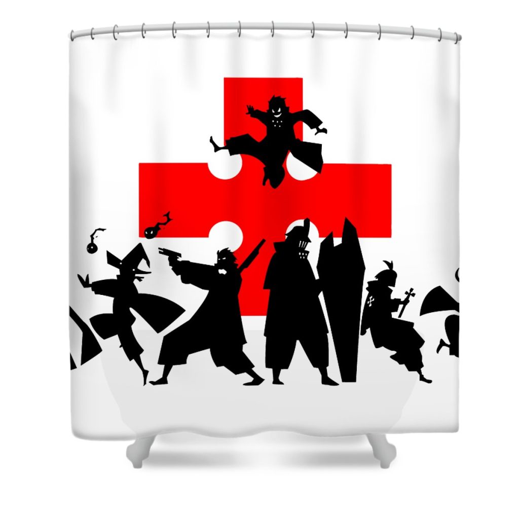 3 fire force grandy geor transparent - Anime Shower Curtain Shop