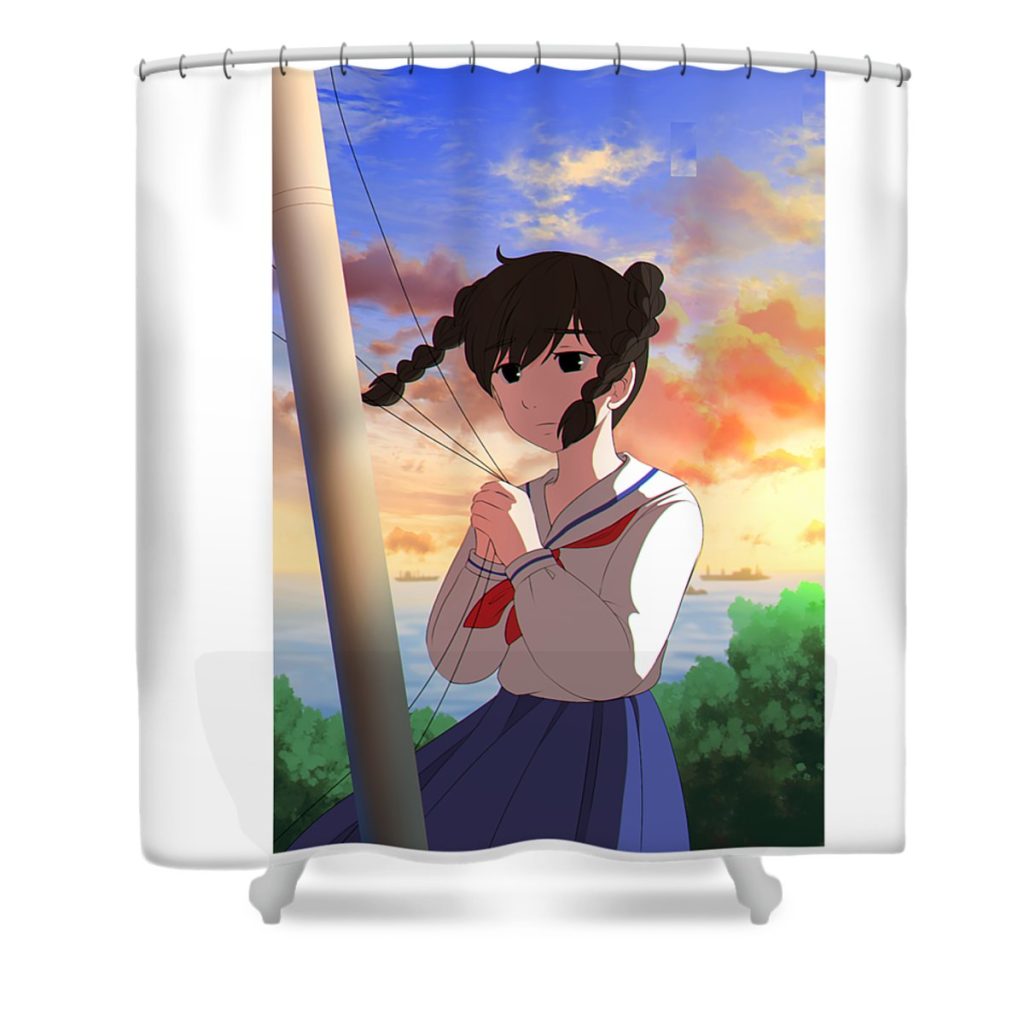 3 from up on poppy hill our corn transparent - Anime Shower Curtain Shop