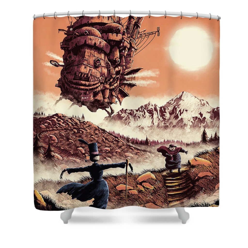 3 howls moving castle jesse corum - Anime Shower Curtain Shop