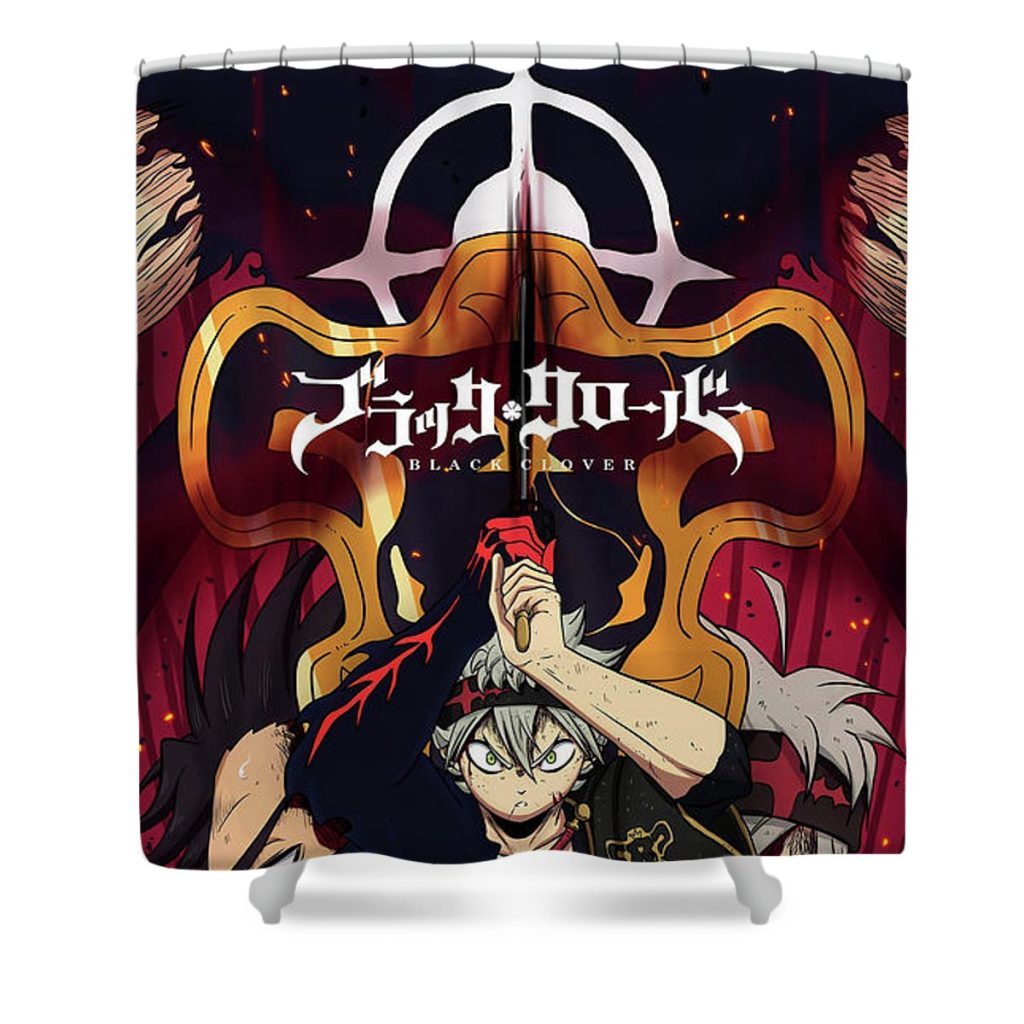 32 demon magic locke flintoft - Anime Shower Curtain Shop