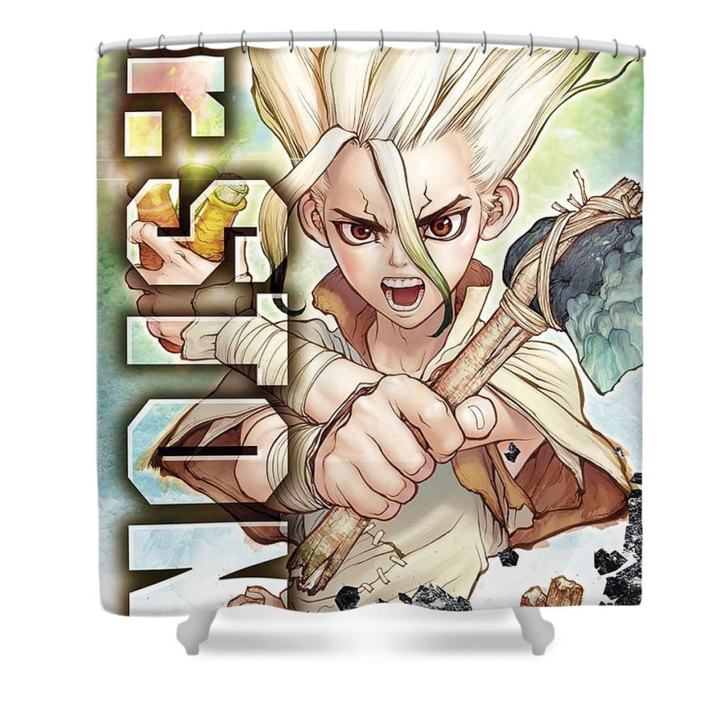 34 senku ishigami nguyen hai - Anime Shower Curtain Shop