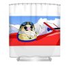 4 porco rosso illone lalal transparent - Anime Shower Curtain Shop