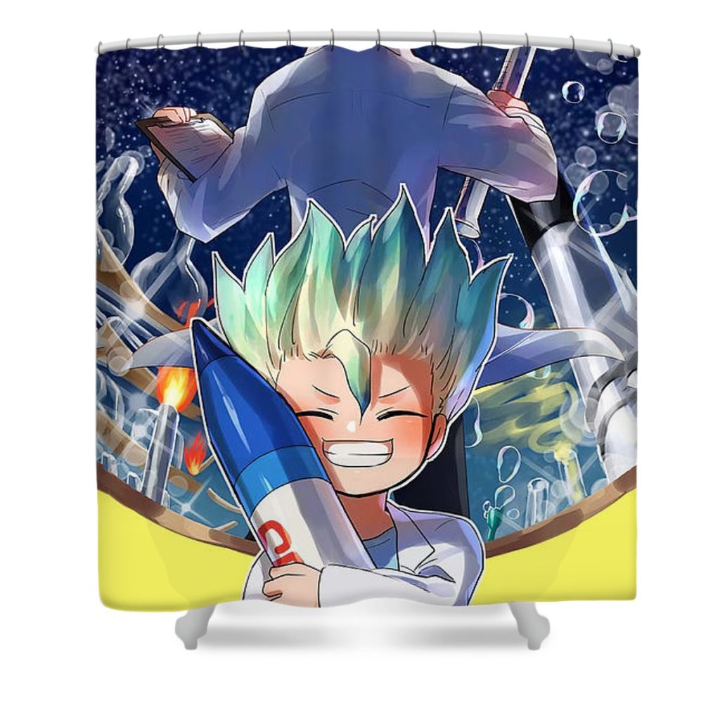 4 senku ishigami nguyen hai - Anime Shower Curtain Shop