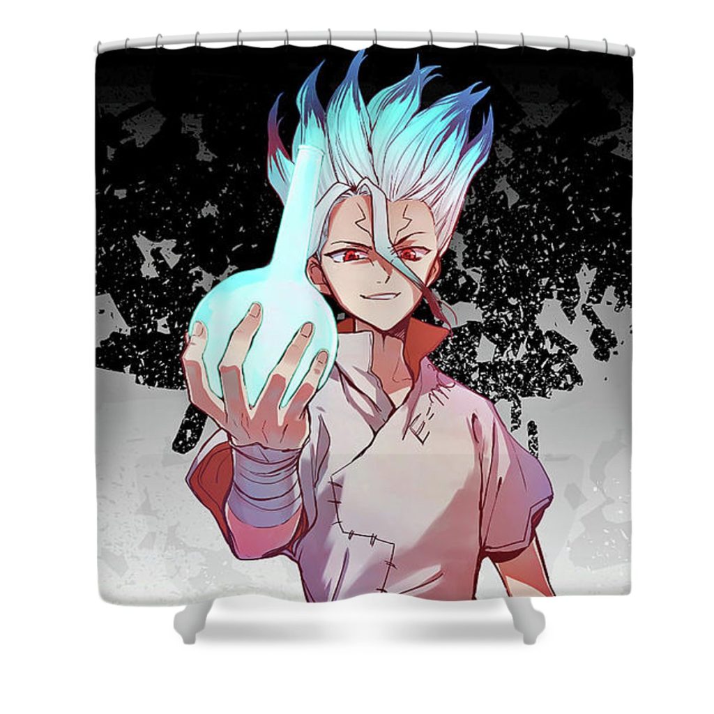 40 senku ishigami nguyen hai - Anime Shower Curtain Shop