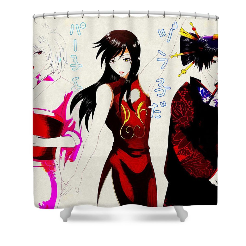 5 gintama lora battle - Anime Shower Curtain Shop