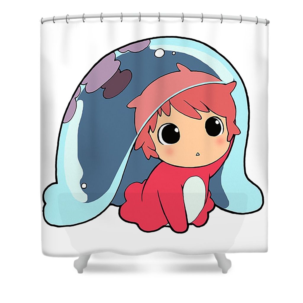 5 ponyo charlie bost transparent - Anime Shower Curtain Shop