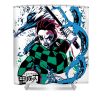 5 tanjiro gab fernando transparent - Anime Shower Curtain Shop