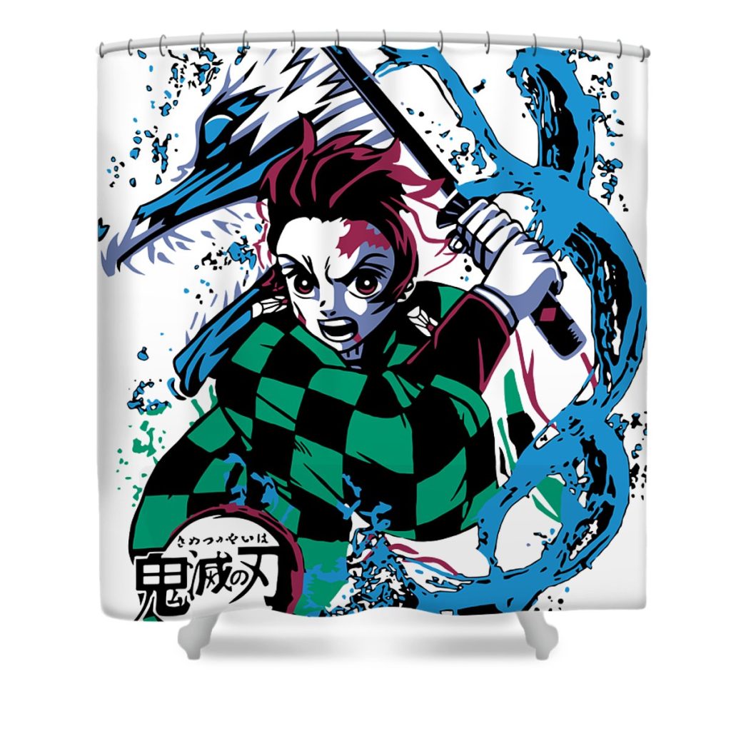 5 tanjiro gab fernando transparent - Anime Shower Curtain Shop