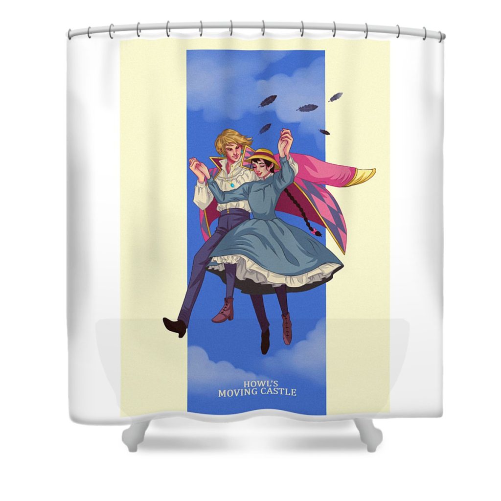 6 howls moving castle atun farida transparent - Anime Shower Curtain Shop