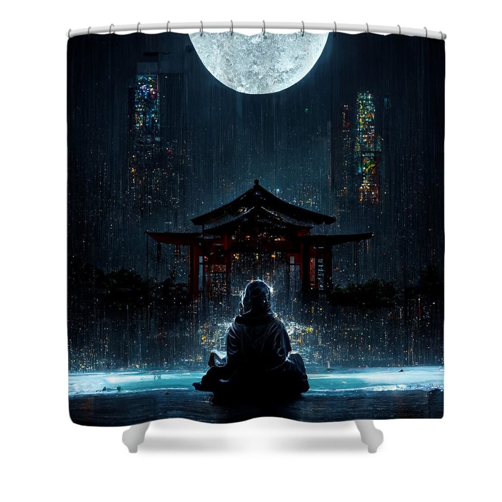 7 samurai art ali - Anime Shower Curtain Shop