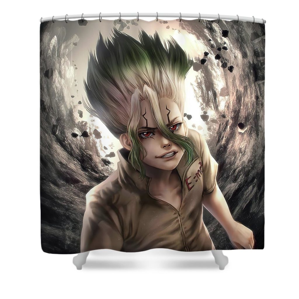 8 senku ishigami nguyen hai - Anime Shower Curtain Shop