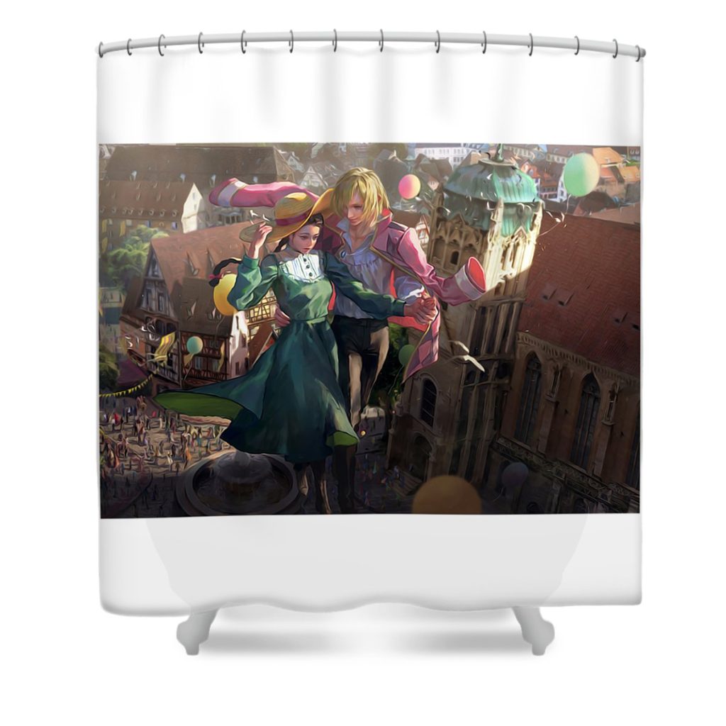 9 howls moving castle june lavine transparent - Anime Shower Curtain Shop