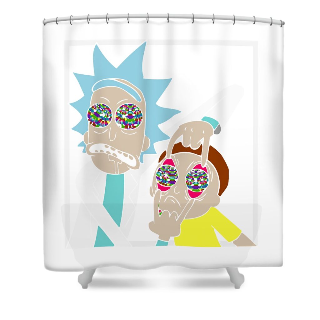 acid psychedelic melem ton transparent - Anime Shower Curtain Shop