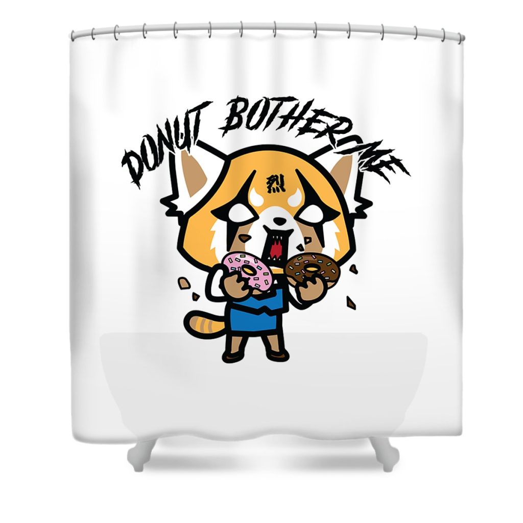 aggretsuko donut bother me rage matvei riah transparent - Anime Shower Curtain Shop