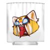 aggretsuko screaming rage fabiaj devon transparent - Anime Shower Curtain Shop