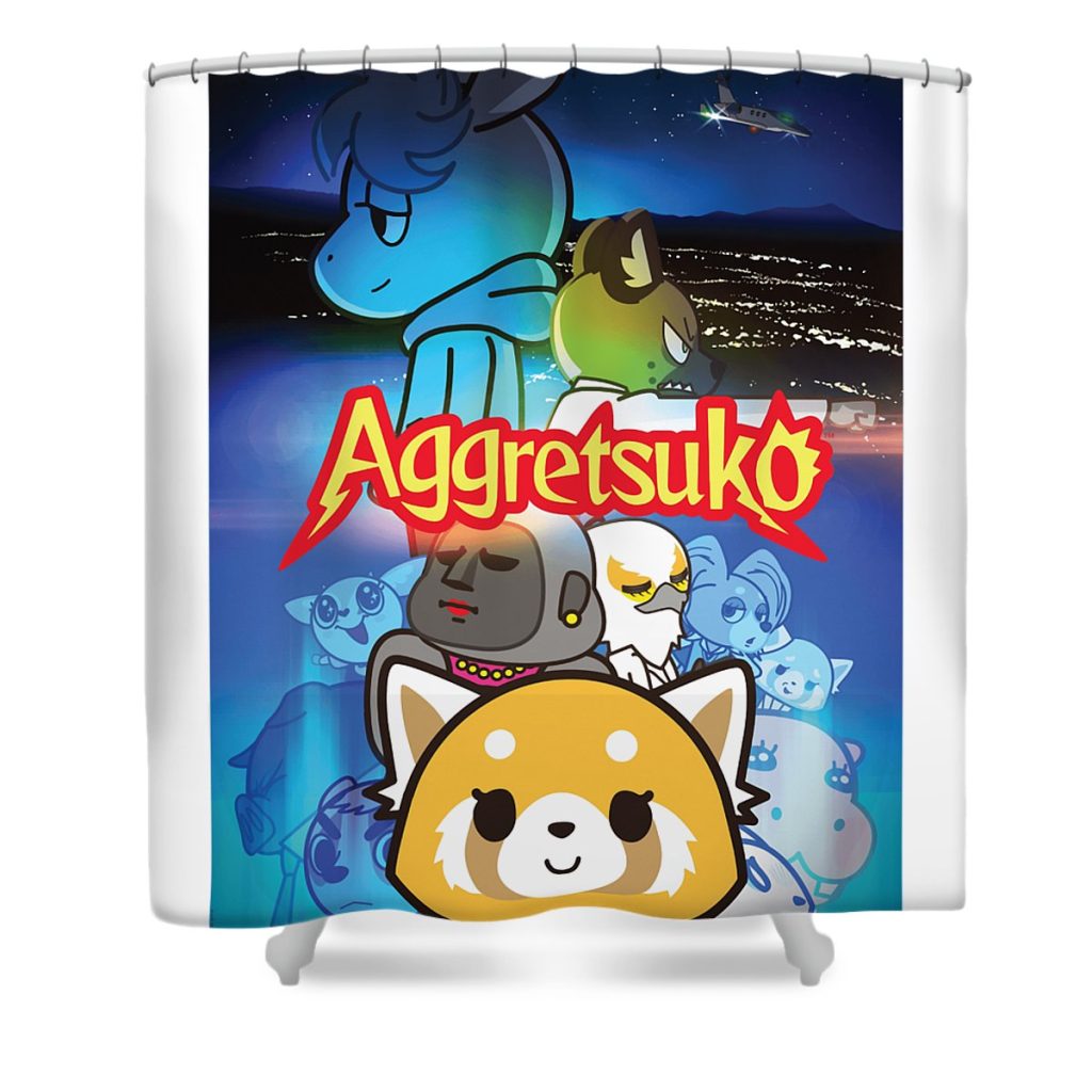 aggretsuko season 2 poster art connof inaay transparent - Anime Shower Curtain Shop