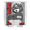 ahegao anime girl shirt ecchi waifu material dnt prints transparent - Anime Shower Curtain Shop