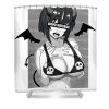 ahegao waifu material shirt lewd devil anime girl cosplay dnt prints transparent - Anime Shower Curtain Shop