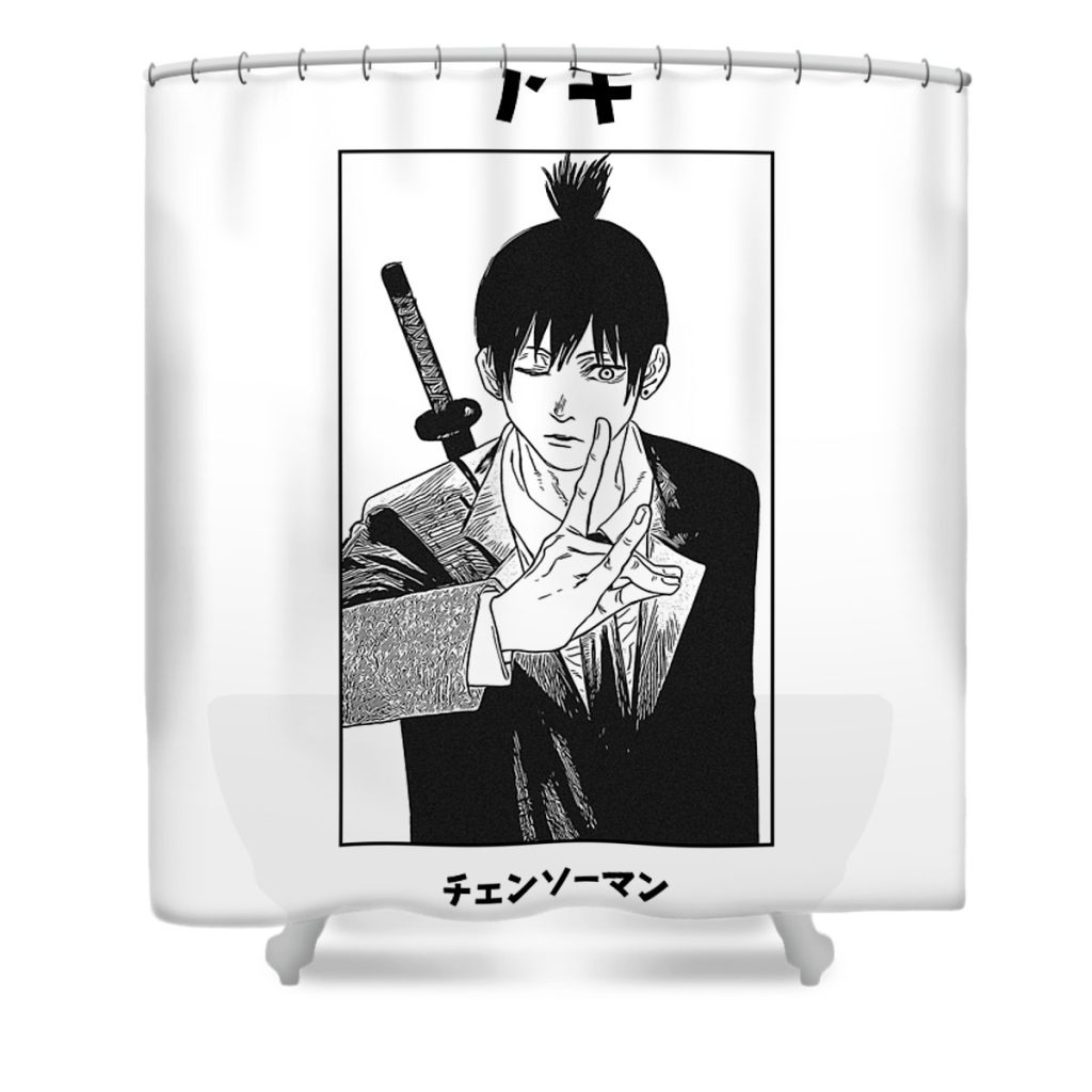 aki chainsaw man kms byzet transparent - Anime Shower Curtain Shop