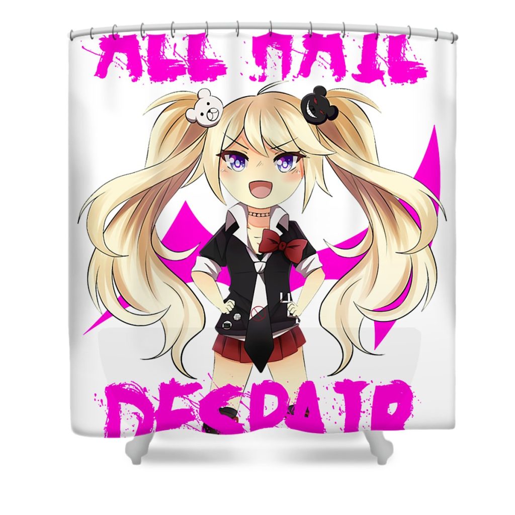 all hail despair junko enoshima anime dnt prints transparent - Anime Shower Curtain Shop