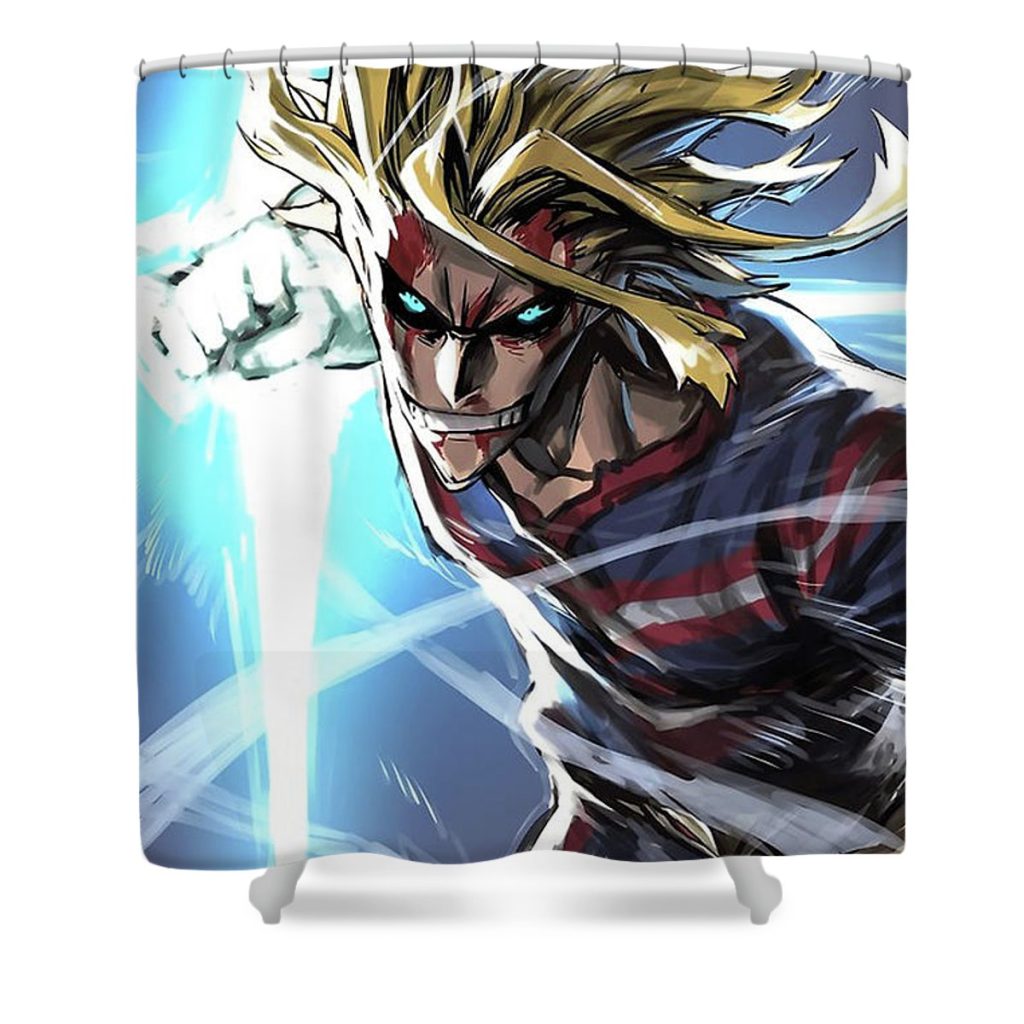 all might my hero academia nico bayu - Anime Shower Curtain Shop