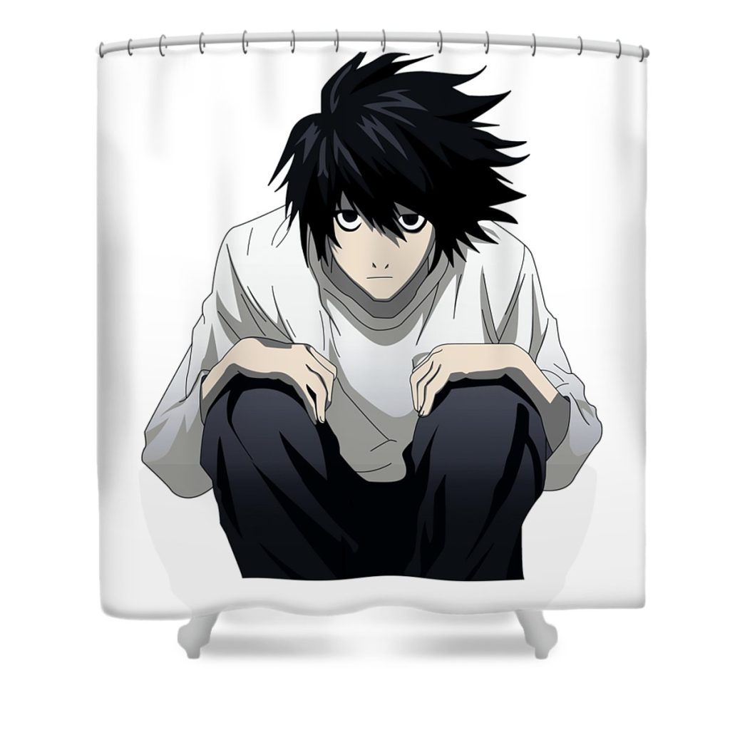 anime unisex tops tee death note t shirt basic novelty tees graphics female shirt scott pierson iii transparent - Anime Shower Curtain Shop