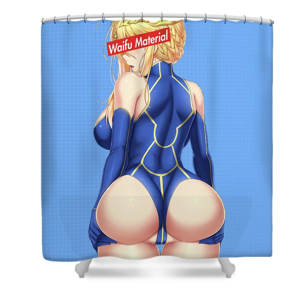 artoria pendragon fate grand order waifu anime manga series fanart hentai ahegao oppai mad lab - Anime Shower Curtain Shop