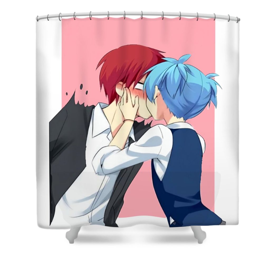 assassination classroom karma x nagisa lightweight swea ethan wilson transparent - Anime Shower Curtain Shop