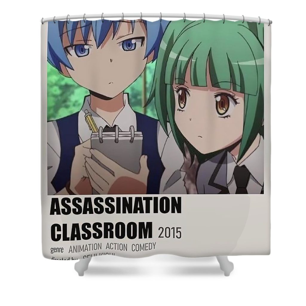 assassination classroom minimalist poster price dominic - Anime Shower Curtain Shop