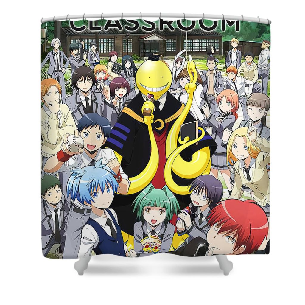 assassination classroom poster retro 80s green lindsay alan - Anime Shower Curtain Shop