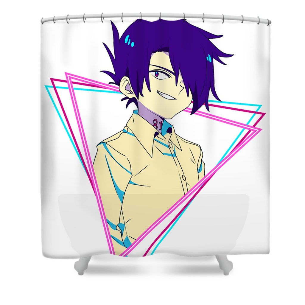 attractive the promised neverland rayretro wave inny shop transparent - Anime Shower Curtain Shop